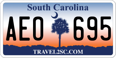 SC license plate AEO695