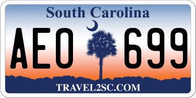 SC license plate AEO699