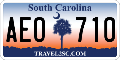 SC license plate AEO710