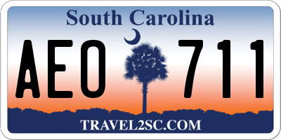 SC license plate AEO711