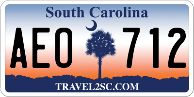 SC license plate AEO712