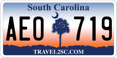 SC license plate AEO719