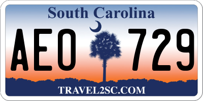 SC license plate AEO729