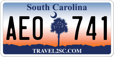 SC license plate AEO741