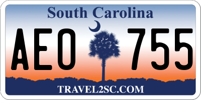 SC license plate AEO755