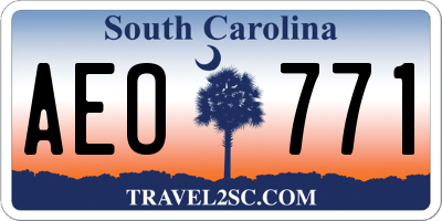 SC license plate AEO771