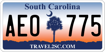SC license plate AEO775