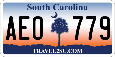 SC license plate AEO779