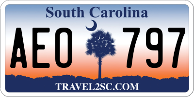 SC license plate AEO797
