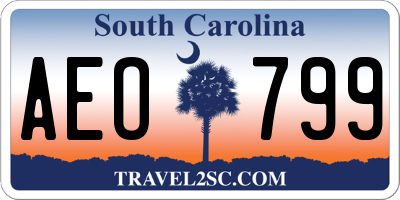 SC license plate AEO799