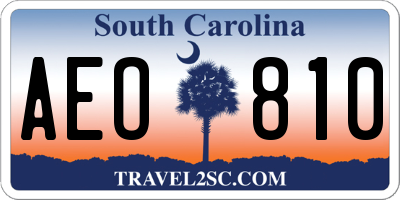 SC license plate AEO810