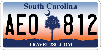 SC license plate AEO812