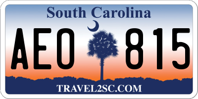 SC license plate AEO815