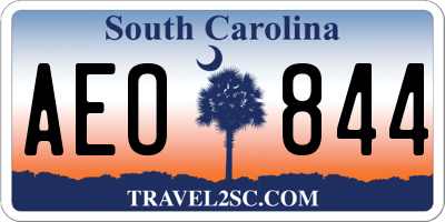 SC license plate AEO844