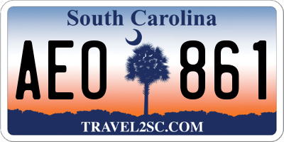 SC license plate AEO861