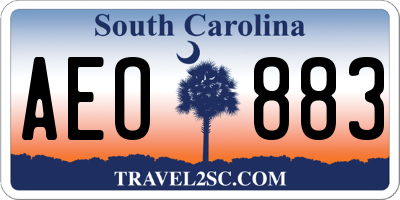 SC license plate AEO883