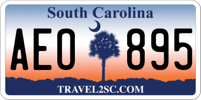 SC license plate AEO895