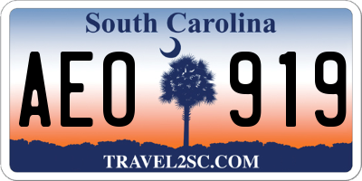 SC license plate AEO919