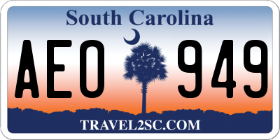 SC license plate AEO949