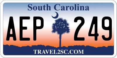 SC license plate AEP249