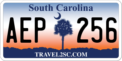 SC license plate AEP256