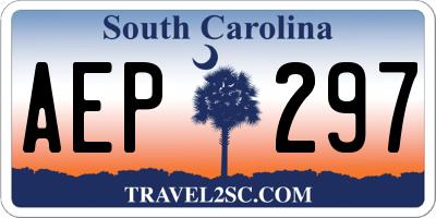 SC license plate AEP297