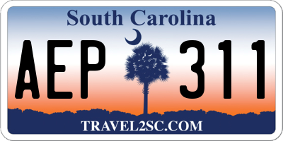 SC license plate AEP311