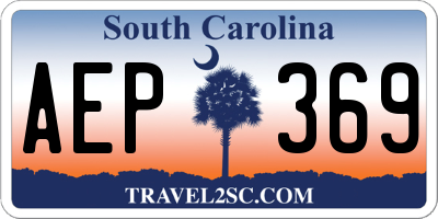 SC license plate AEP369