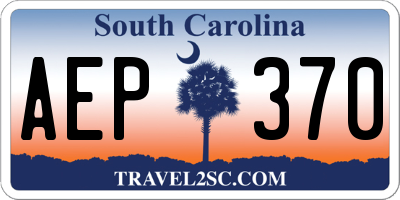 SC license plate AEP370
