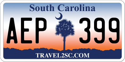 SC license plate AEP399