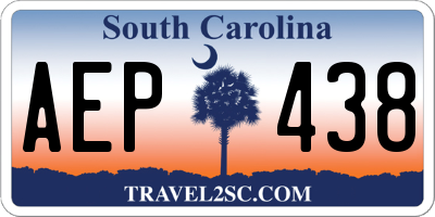 SC license plate AEP438