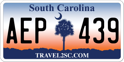 SC license plate AEP439