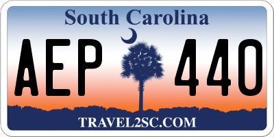 SC license plate AEP440