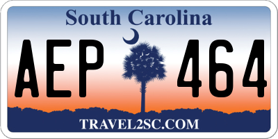 SC license plate AEP464