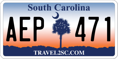 SC license plate AEP471