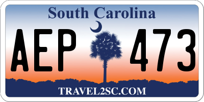 SC license plate AEP473