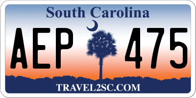 SC license plate AEP475