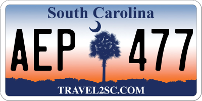 SC license plate AEP477