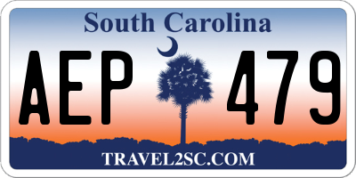 SC license plate AEP479
