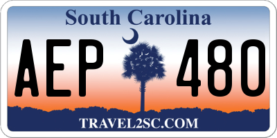 SC license plate AEP480