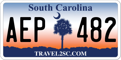 SC license plate AEP482