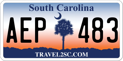 SC license plate AEP483