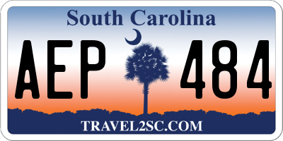 SC license plate AEP484