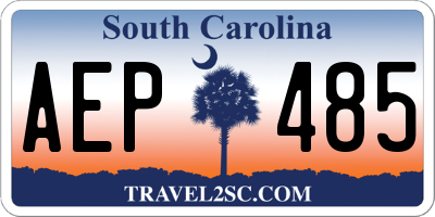 SC license plate AEP485