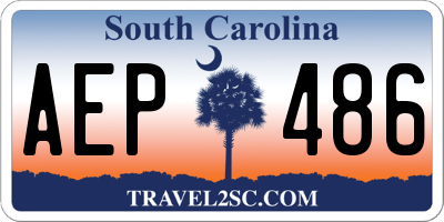 SC license plate AEP486
