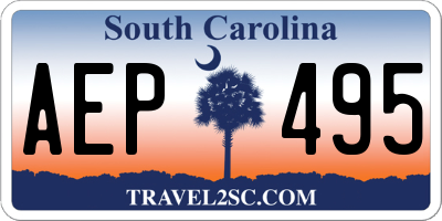 SC license plate AEP495