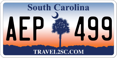 SC license plate AEP499