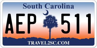 SC license plate AEP511