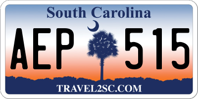 SC license plate AEP515