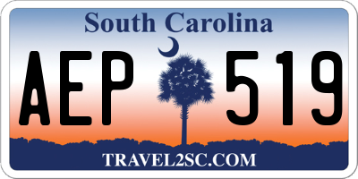 SC license plate AEP519